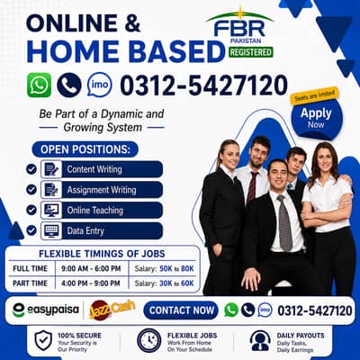 Online Job/Full-Time/Part Time/Home Base Job, Boys and Girls Apply Now