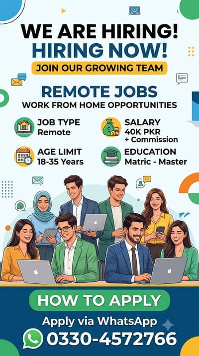 Remote job 03304572766WTSAPP