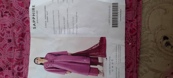 % original sapphire embroided unstitched 3pc