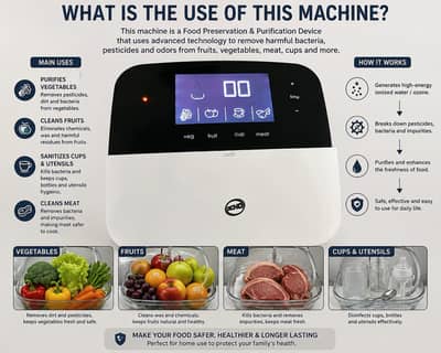 Vacuum Food and Vegetables Cleaner Machine  Excellent Condition