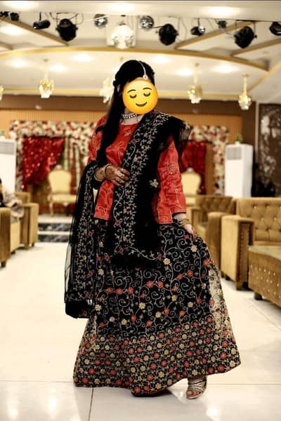 embroidery lehnga 3pc sharara