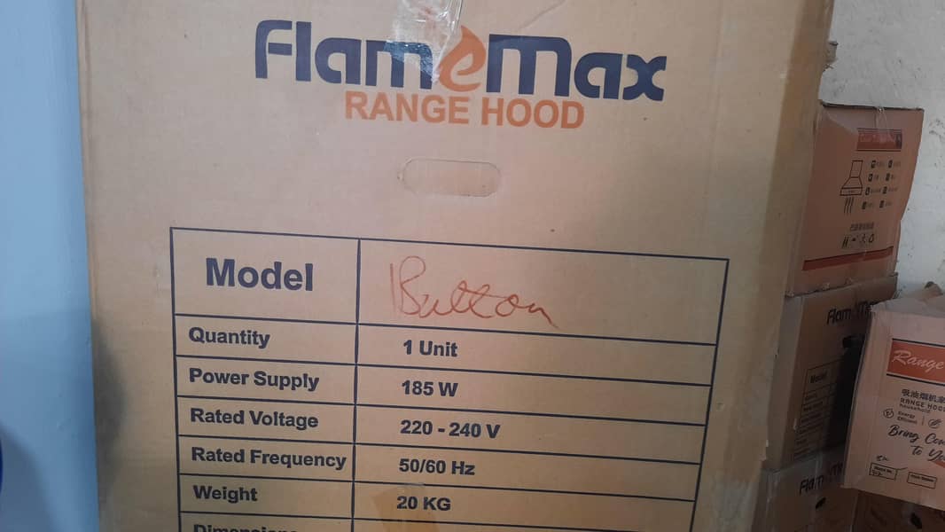 Kitchen chimmnye push button start FLAME MAX 1