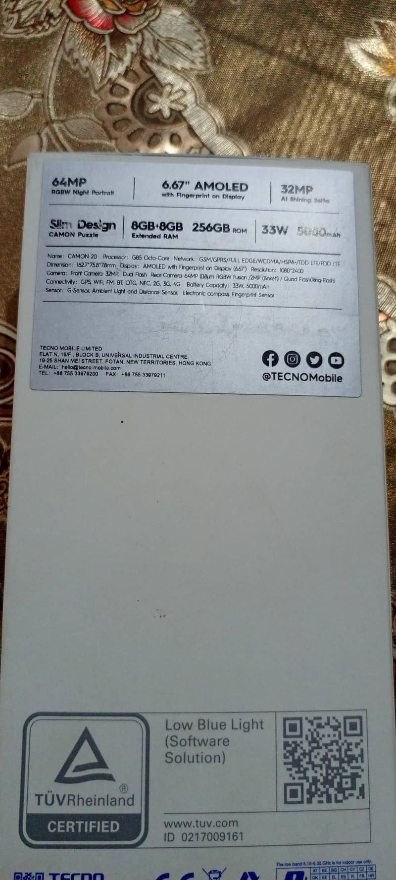 Tecno CAMON 20 3