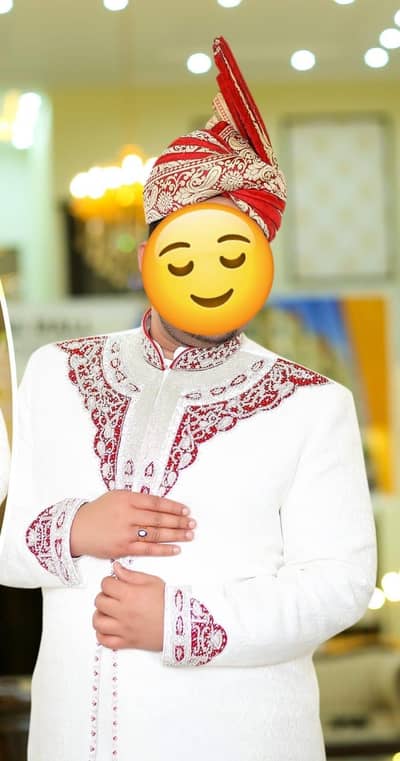 Premium Wedding Sherwani with Matching Mehroon Sulla