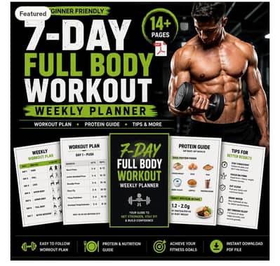 Full Body Workout Week planner 7 Days