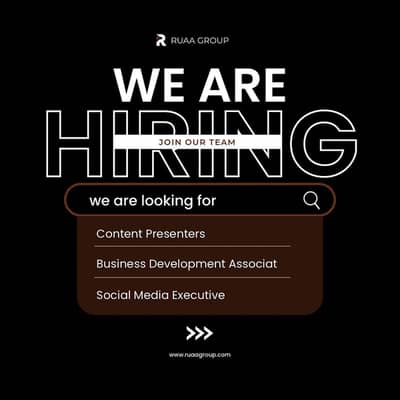 Ruaa Group is Hiring | Freshers & Professionals.