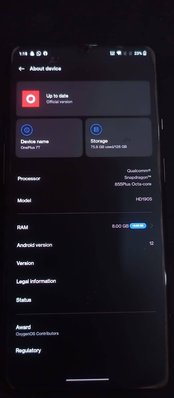 One Plus 7T 7