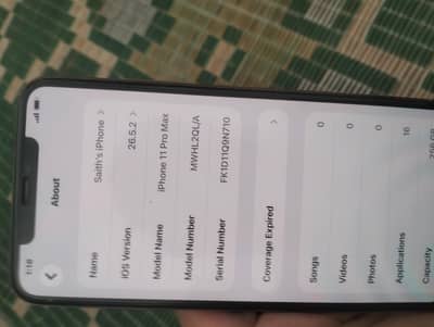 I phone 11 pro max pta gold 84% Battery Health good condition