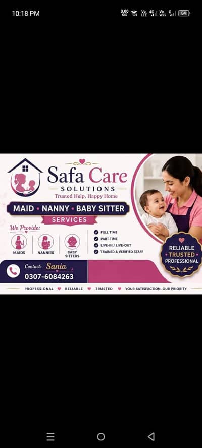 domastic staff provider and job provider
