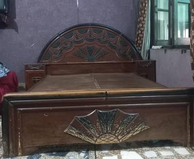 double bed + dressing table + bartan wali almari (unbreakable wood)