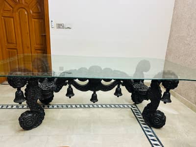 Premium Solid Sheesham Wood 8 Seater Hand-Carved Dining Table