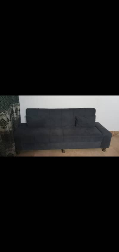 Sofa Cum Bed with Elegant Frill Design