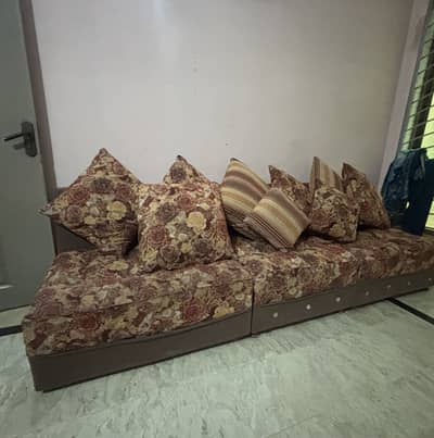 L shaped 7 pieces sofa