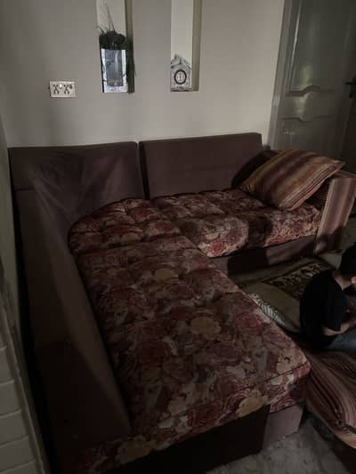 L shaped 7 pieces sofa