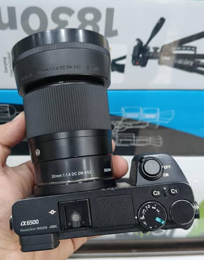 Sony a6500 with 30mm f/1.4 4k Mirror less camera