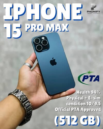 iPhone 15 Pro Max pta approved 512gb