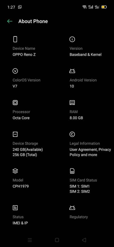OPPO Reno Z 8/258