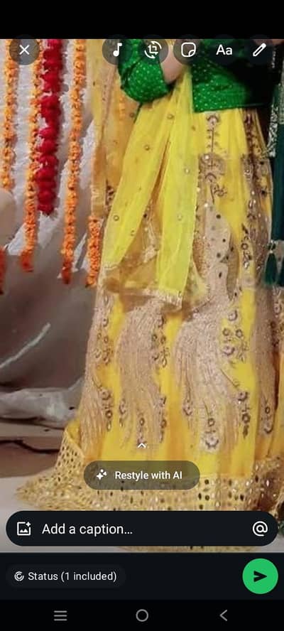 mehndi lehnga