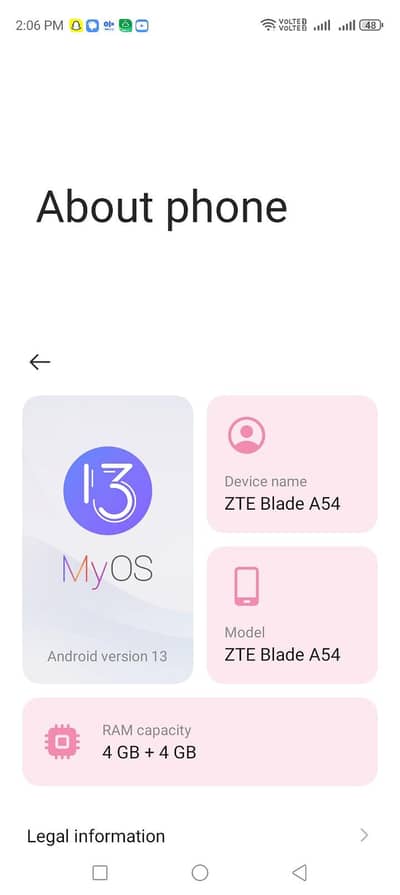 Zte à 54 Other Model