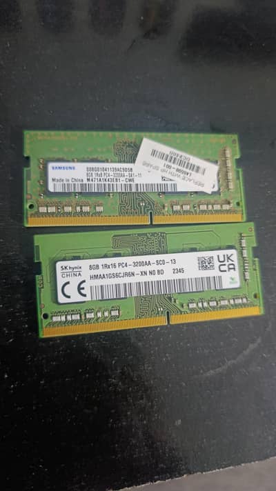 Laptop Ram 16 gb (8+8) DDR 4 (3200 MHZ)