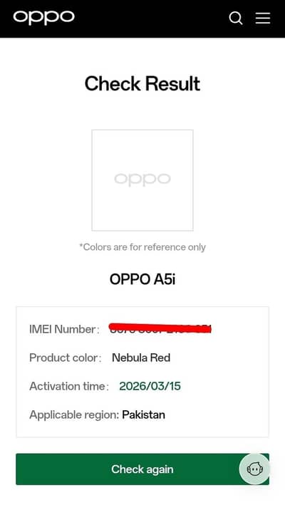 oppo A5i 4+4 64 battery 5100 45w first charging 10 by 10