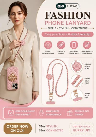Fashion Mobile Phone Lanyard Strap – Stylish & Dura