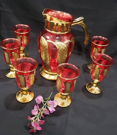 Jug glass set 7 Piece Luxury Imported