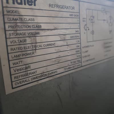 haier fridge 10/9