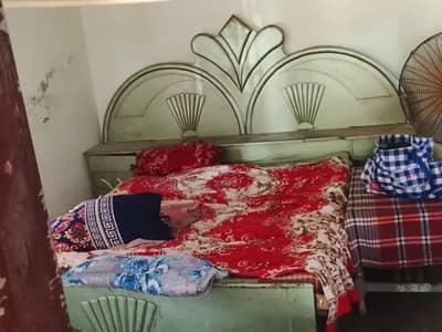 wodden bed and dressing