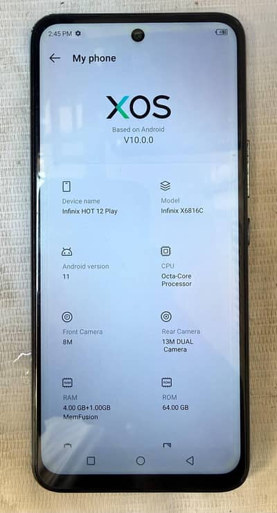 Infinix Hot 12 Play 4/64 PTA Approved