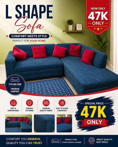 L Shape Sofa | Modern Corner Sofa for Sale