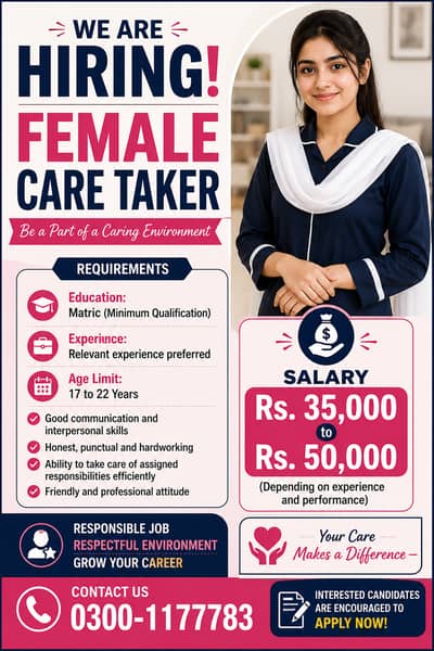 Female Caretaker Required