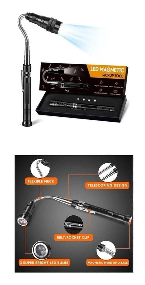 Universal Socket Tools Set Multitools 7-19mm + magnetic Flashlight 4