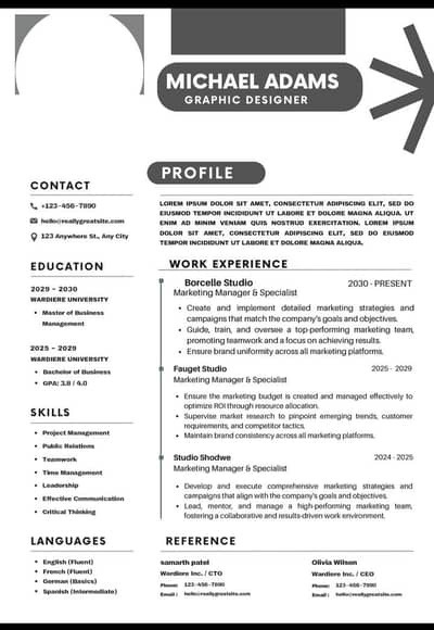 Professional CV + Logo + Social Media Post - 2 Hours Delivery Jamshoro