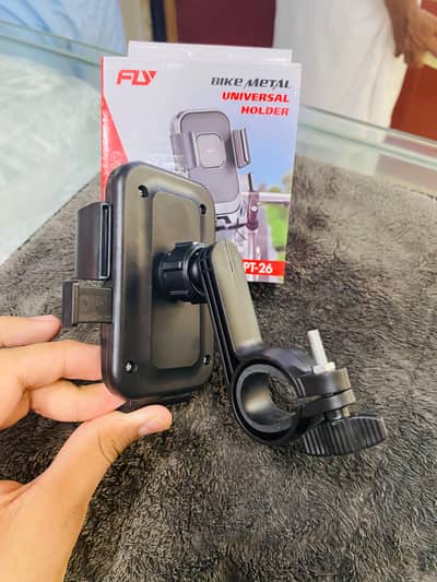 FLY PT-26 Universal Bike & Motorcycle Metal Mobile Phone Holder | 360°
