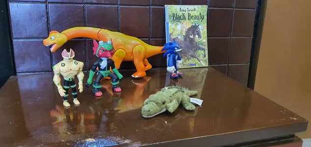 kids toys action figure with three mystery toys