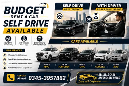 Rent A Car | Self Drive | Revo | Suzuki Alto | Toyota Corolla for rent