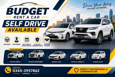 Rent A Car| Self Drive | Toyota Revo | Suzuki Alto|  Honda Civic