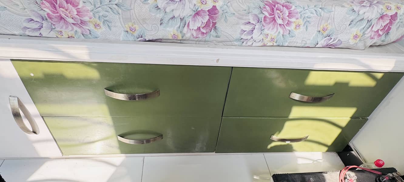 Single bed with multiple drawers solid wood 2