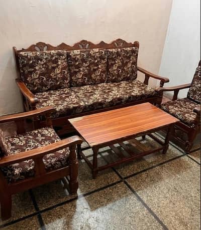 Sofa Set Wooden 5 Seater