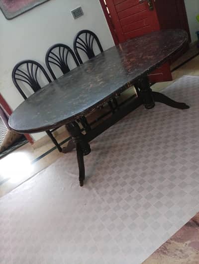 pure wooden dining table.