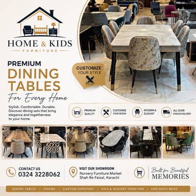 Dinning Table - Wooden Table - Dinning Set - Luxury Dinning Set