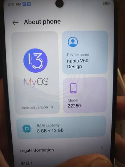 Zte nubia V60 Design
