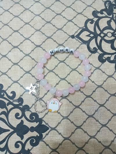 Bracelet and beads hand bag