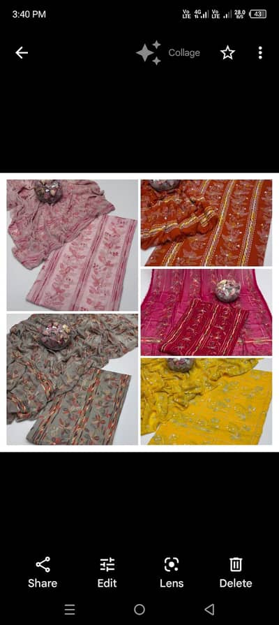 unstitched 3 piece tarkashi suit
