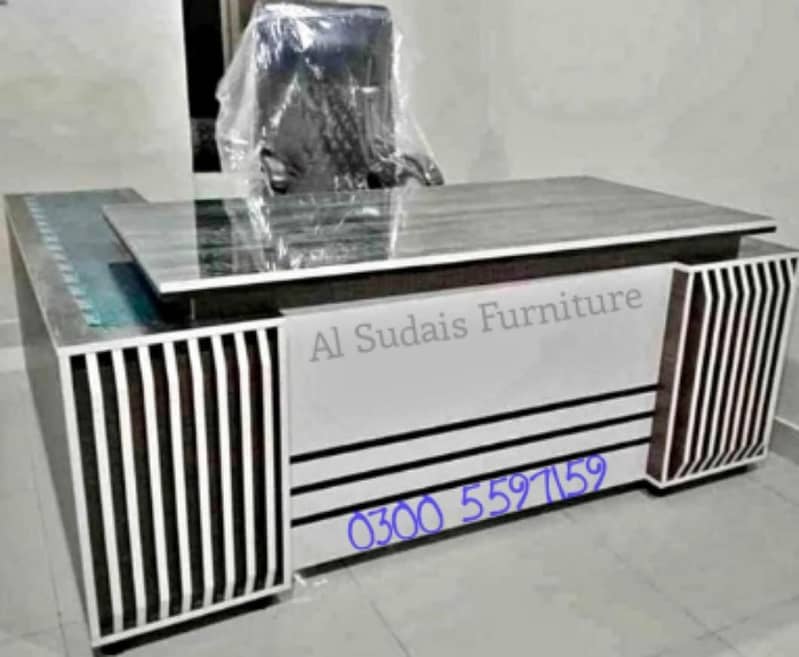 Office table, study desk, ceo table side table chair, table set, 16