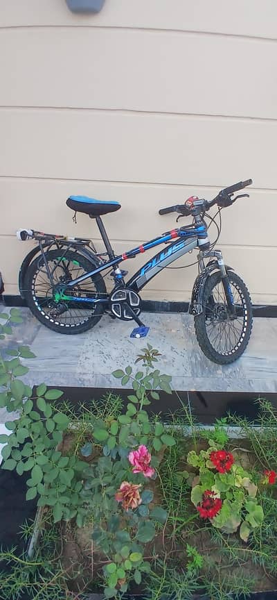 cycle in blue and black.