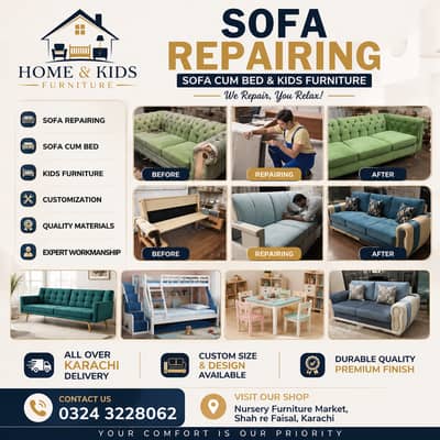 Sofa Maker - Fabric Change - Sofa  Set Maker - Sofa Repairing - Sofa
