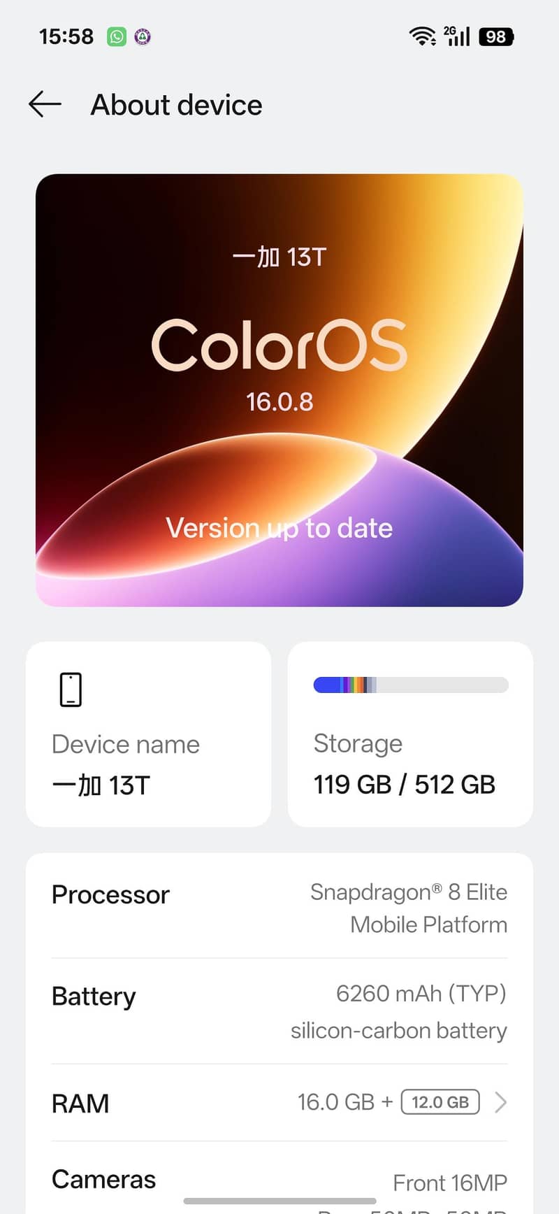One Plus 13T 0