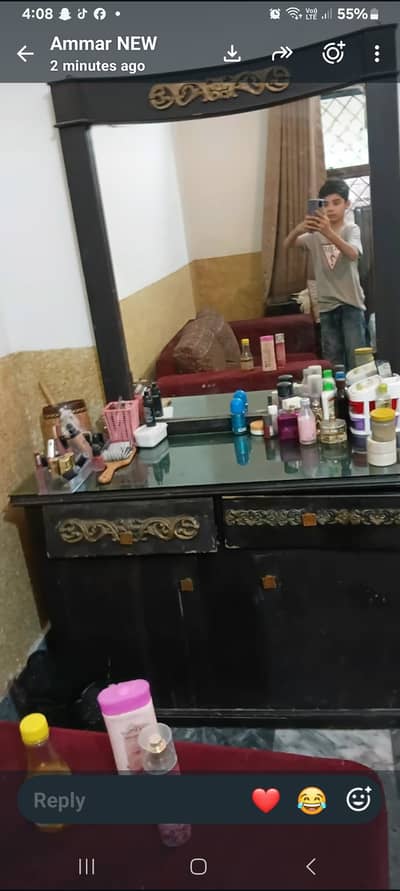 Reliable bed with dressing table in reasobable price